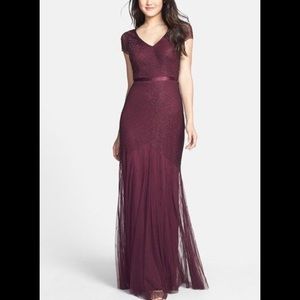 Adrianna Papell Beaded Mesh Gown - Sz 8